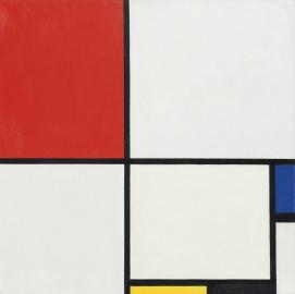 Piet Mondrian, Kompozycja Nr III. Czerwony, niebieski, żółty i czarny. 1929 (Domena publiczna)