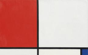 Piet Mondrian, Kompozycja Nr III. Czerwony, niebieski, żółty i czarny. 1929 (Domena publiczna)